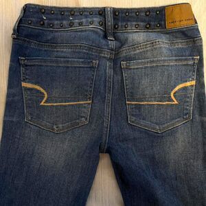 American-eagle-outfitters Women's Blue and Navy Jeans Size 2 short Jeggings